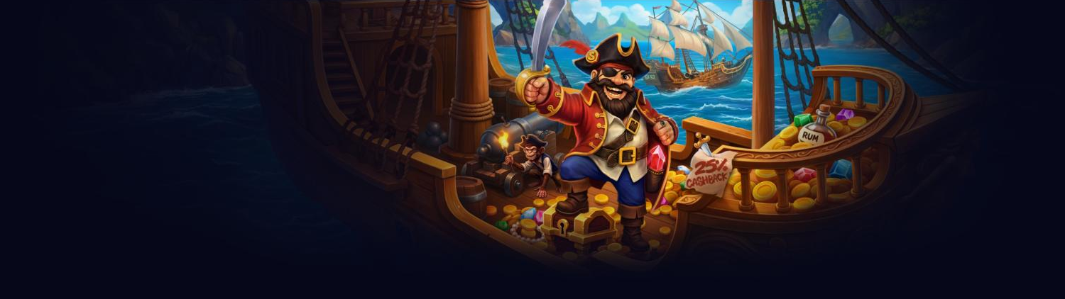 Smash Casino banner med piratmotiv från kasinots startsida